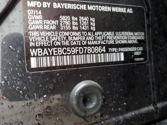 WBAYE8C59FD780864 - 2015 BMW 750LI LI BLACK photo 13