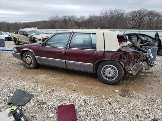 1G6CB5337L4208080 - 1990 CADILLAC FLEETWOOD BURGUNDY photo 2