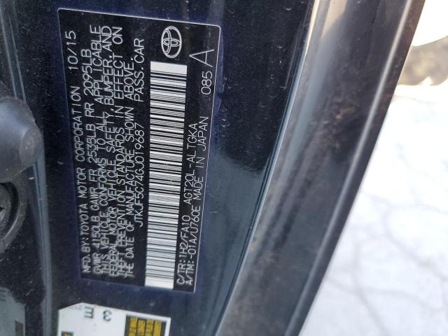 JTKJF5C74GJ019687 - 2016 TOYOTA SCION TC 灰色 照片 12