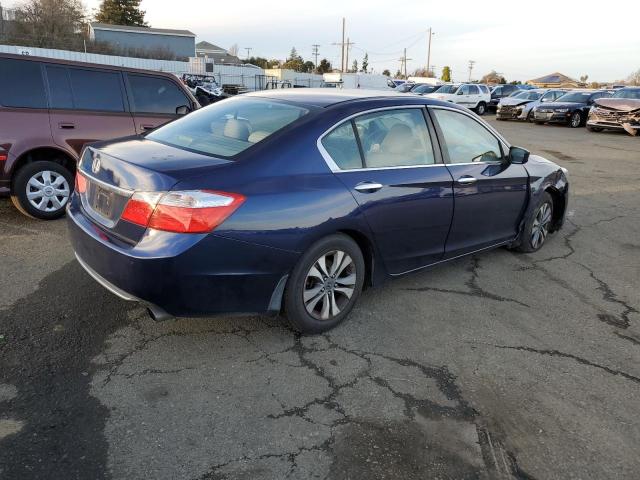 1HGCR2F36EA172861 - 2014 HONDA ACCORD LX BLUE photo 3