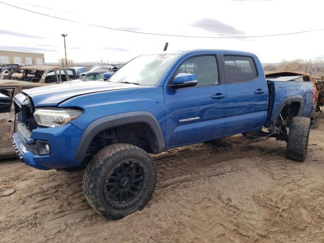 3TMCZ5ANXJM144650 - 2018 TOYOTA TACOMA DOUBLE CAB BLUE photo 1