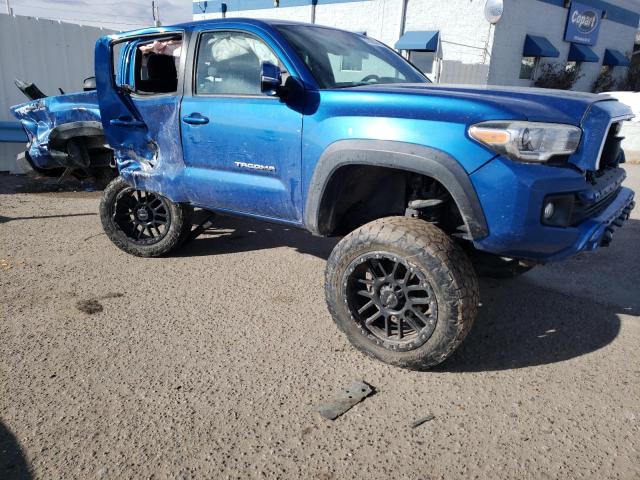 3TMCZ5ANXJM144650 - 2018 TOYOTA TACOMA DOUBLE CAB BLUE photo 4