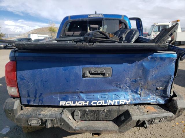 3TMCZ5ANXJM144650 - 2018 TOYOTA TACOMA DOUBLE CAB BLUE photo 6