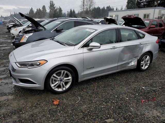 3FA6P0LUXJR212044 - 2018 FORD FUSION SE HYBRID SILVER photo 1