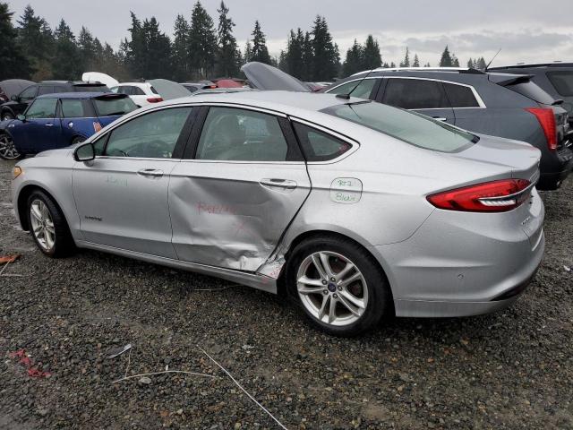 3FA6P0LUXJR212044 - 2018 FORD FUSION SE HYBRID SILVER photo 2