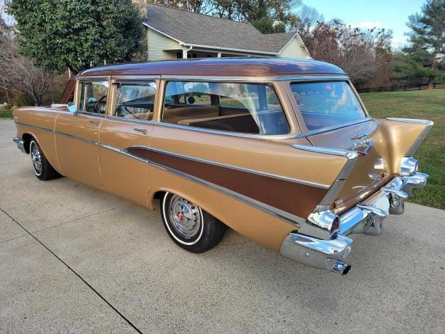 VB57N173900 - 1957 CHEVROLET WAGON BROWN photo 3