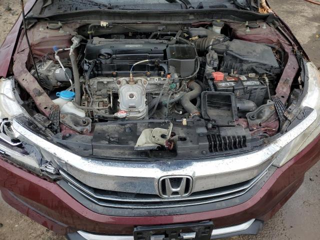 1HGCR2F4XGA061029 - 2016 HONDA ACCORD LX RED photo 11