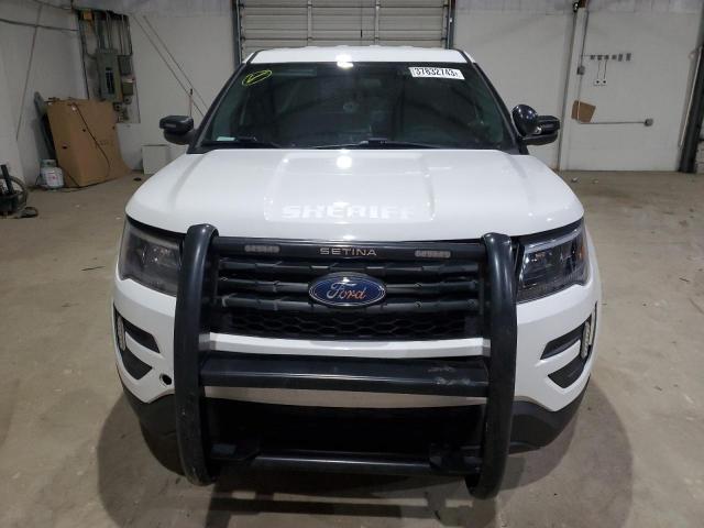 1FM5K8AR4KGB28131 - 2019 FORD EXPLORER POLICE INTERCEPTOR WHITE photo 5