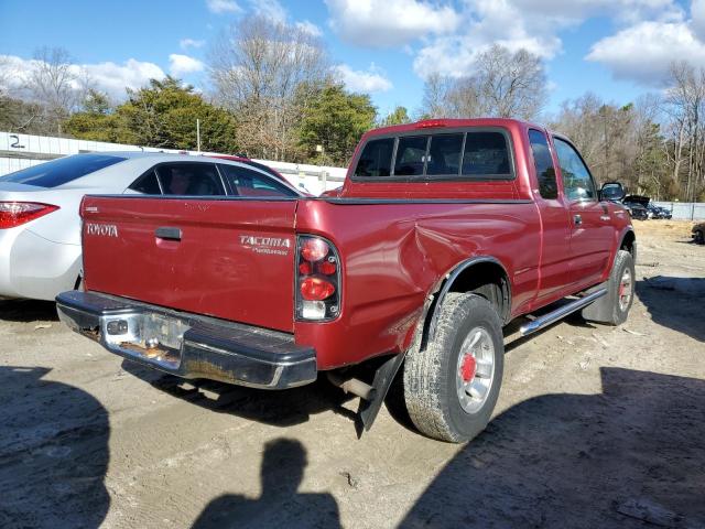 4TASM92N7YZ662381 - 2000 TOYOTA TACOMA XTRACAB PRERUNNER RED photo 3