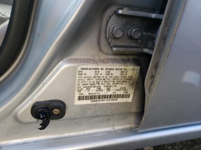 1N4DL01D21C216836 - 2001 NISSAN ALTIMA XE SILVER photo 12