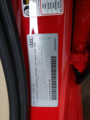 WAUHGAFC1FN034155 - 2015 AUDI A6 PRESTIGE წითელი ფოტო 12