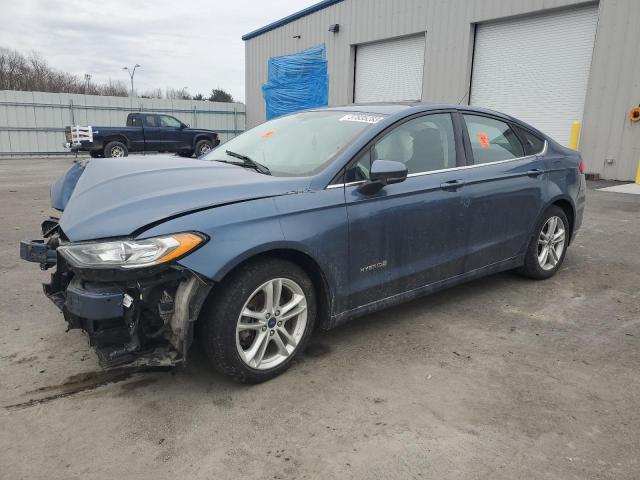 3FA6P0LU2JR214192 - 2018 FORD FUSION SE HYBRID BLUE photo 1