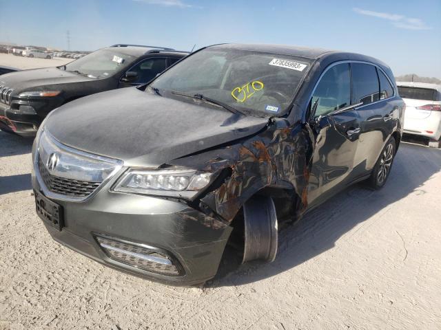 5FRYD3H60EB016305 - 2014 ACURA MDX TECHNOLOGY GRAY photo 1