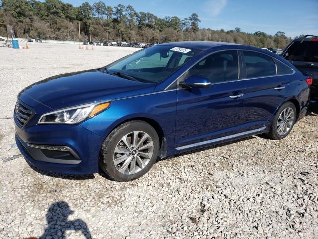 5NPE34AF6GH330469 - 2016 HYUNDAI SONATA SPORT BLUE photo 1