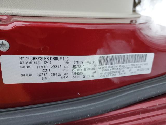 2C4RDGBG3FR641995 - 2015 DODGE GRAND CARA SE RED photo 14