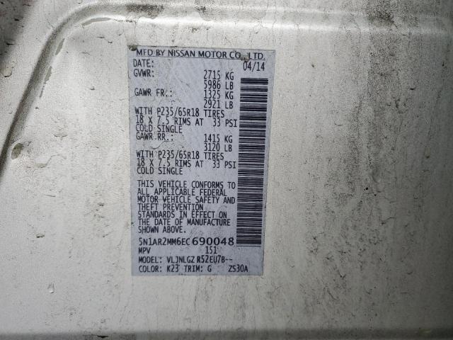 5N1AR2MM6EC690048 - 2014 NISSAN PATHFINDER S SILVER photo 13