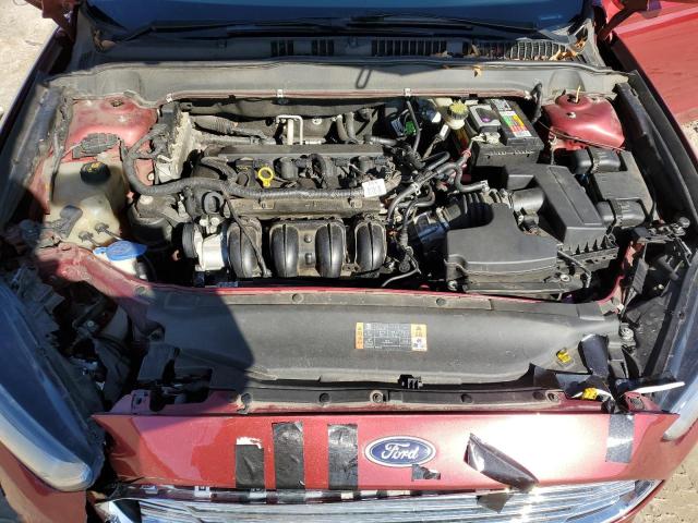 1FA6P0H78G5120039 - 2016 FORD FUSION SE RED photo 11