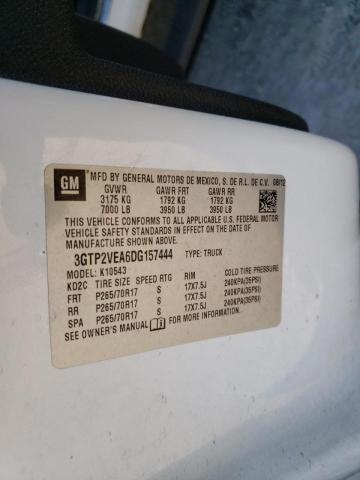 3GTP2VEA6DG157444 - 2013 GMC SIERRA K1500 SLE WHITE photo 12