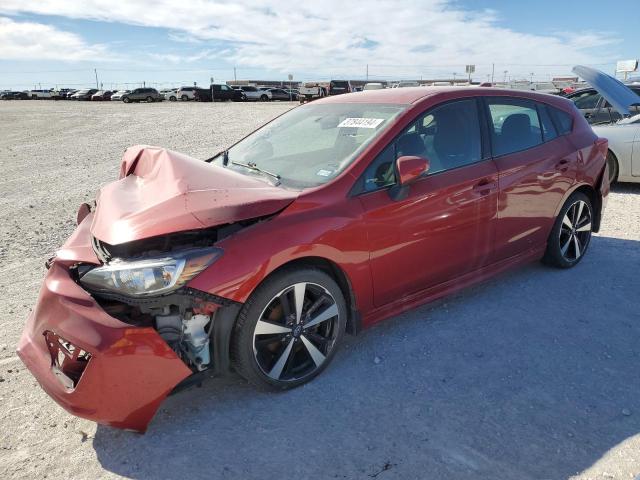 4S3GTAJ60K3762986 - 2019 SUBARU IMPREZA SPORT RED photo 1