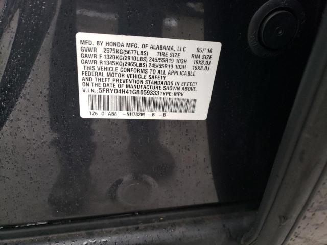 5FRYD4H41GB059333 - 2016 ACURA MDX TECHNOLOGY CHARCOAL photo 13