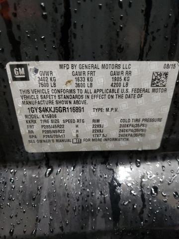 1GYS4KKJ5GR116891 - 2016 CADILLAC ESCALADE ESV PLATINUM Qara foto 14