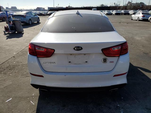 KNAGM4A79F5664747 - 2015 KIA OPTIMA LX WHITE photo 6