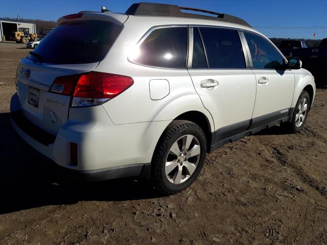 4S4BRCJC6B3377535 - 2011 SUBARU OUTBACK 2.5I LIMITED WHITE photo 3