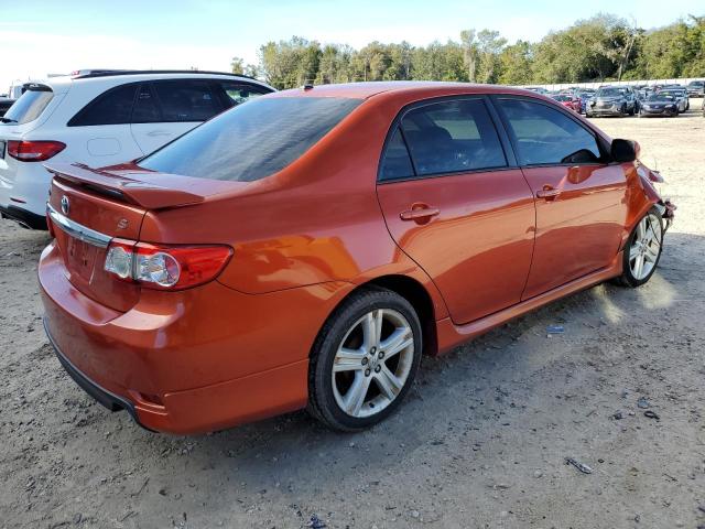 2T1BU4EE2DC095889 - 2013 TOYOTA COROLLA BASE ORANGE photo 3