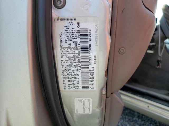 4T1BF28B1YU030116 - 2000 TOYOTA AVALON XL SILVER photo 12