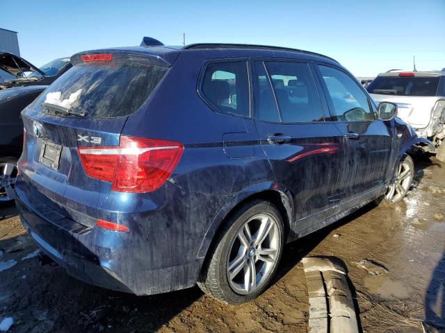 5UXWX7C56BL731828 - 2011 BMW X3 XDRIVE35I BLUE photo 3