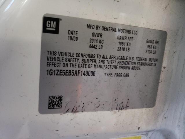 1G1ZE5EB5AF148006 - 2010 CHEVROLET MALIBU LTZ თეთრი ფოტო 12