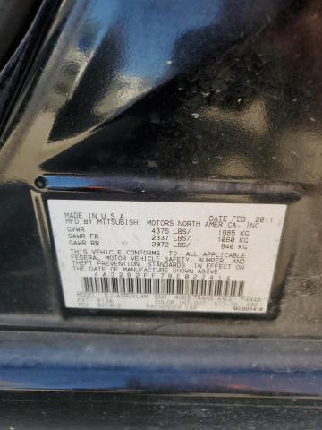 4A32B2FF7BE022414 - 2011 MITSUBISHI GALANT FE BLACK photo 12