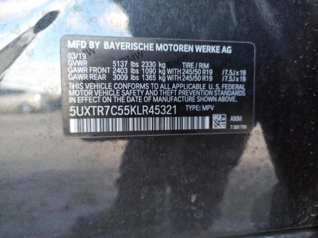 5UXTR7C55KLR45321 - 2019 BMW X3 SDRIVE30I Gris foto 14