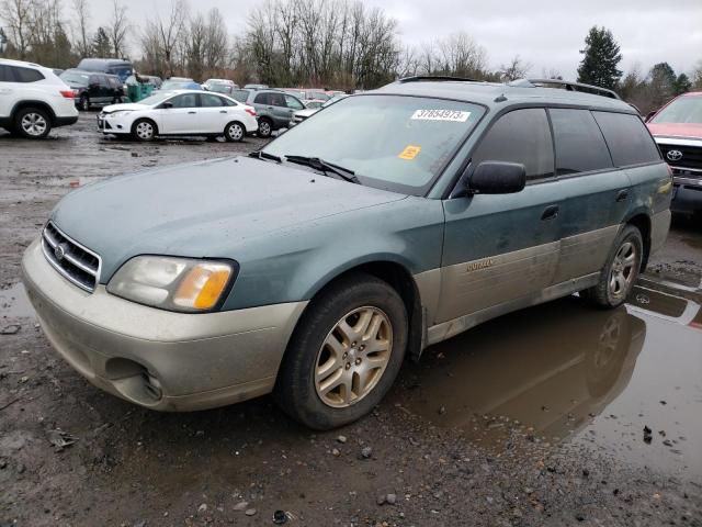 4S3BH6655Y7611524 - 2000 SUBARU LEGACY OUTBACK GREEN photo 1