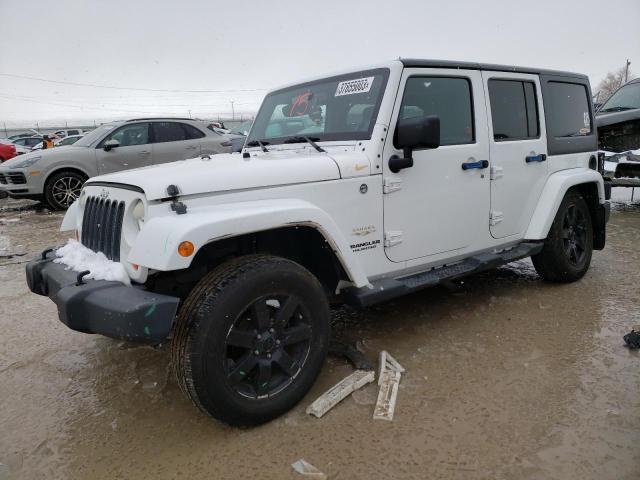 1C4BJWEG4DL580887 - 2013 JEEP WRANGLER U SAHARA WHITE photo 1