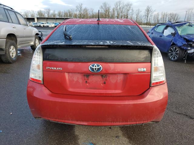 JTDKN3DUXA0087254 - 2010 TOYOTA PRIUS RED photo 6