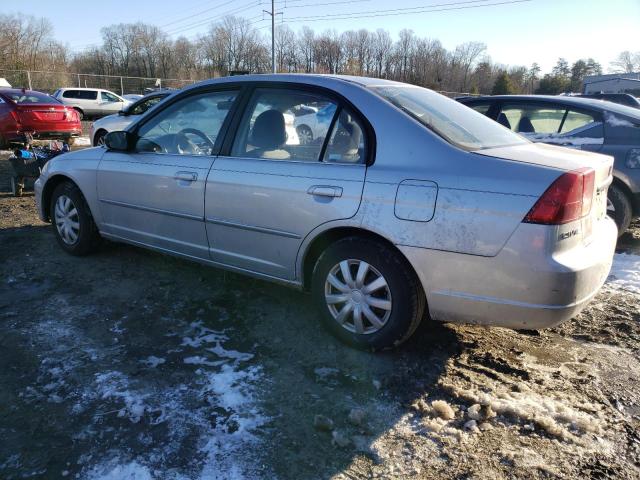 2HGES16622H533937 - 2002 HONDA CIVIC LX SILVER photo 2