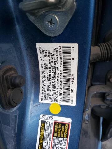 1HGFA16568L069478 - 2008 HONDA CIVIC LX BLUE photo 12