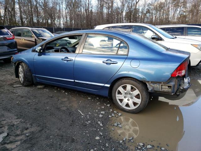 1HGFA16568L069478 - 2008 HONDA CIVIC LX BLUE photo 2