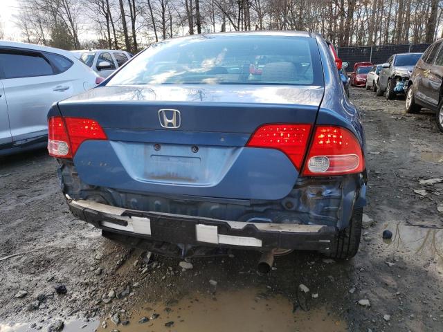 1HGFA16568L069478 - 2008 HONDA CIVIC LX BLUE photo 6