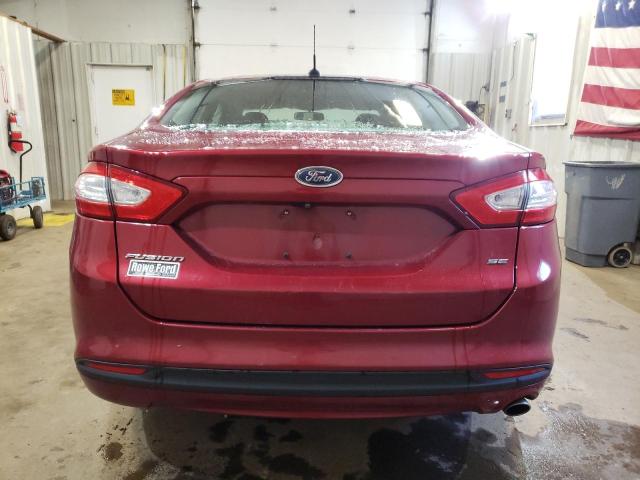 3FA6P0H78GR242333 - 2016 FORD FUSION SE RED photo 6