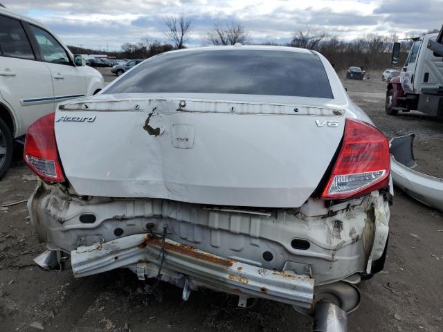 1HGCS2B83BA001017 - 2011 HONDA ACCORD EXL WHITE photo 6