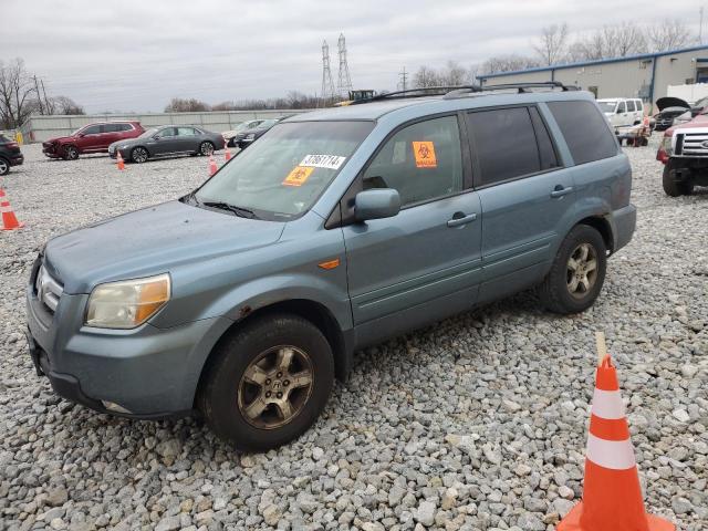 2HKYF184X6H557735 - 2006 HONDA PILOT EX BLUE photo 1