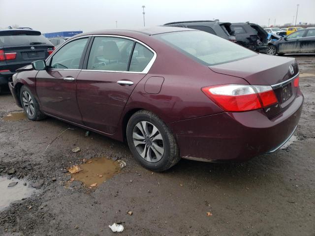 1HGCR2F39DA081985 - 2013 HONDA ACCORD LX BURGUNDY photo 2