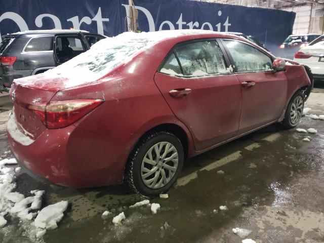 2T1BURHE8HC838876 - 2017 TOYOTA COROLLA L RED photo 3