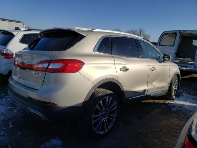 2LMPJ8LR2HBL12996 - 2017 LINCOLN MKX RESERVE Կրեմագույն լուսանկար 3