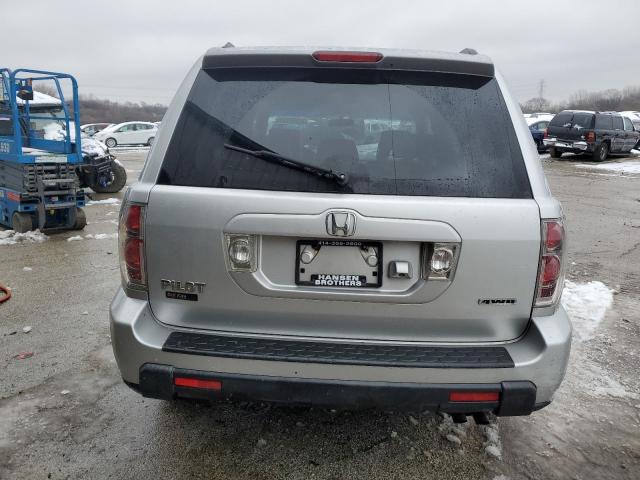 5FNYF18758B034800 - 2008 HONDA PILOT EXL SILVER photo 6