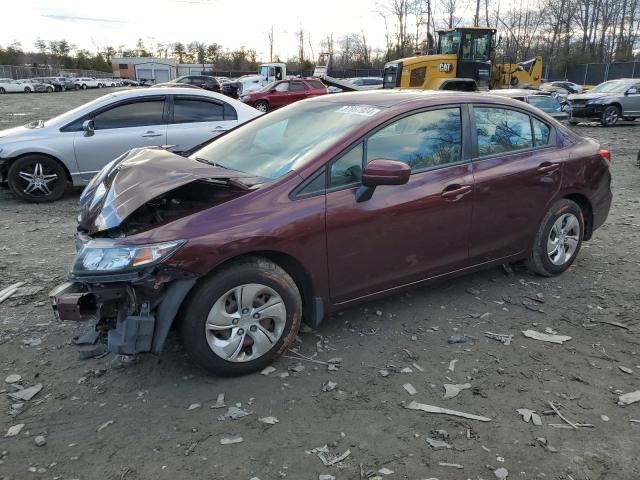 19XFB2F59FE277670 - 2015 HONDA CIVIC LX BURGUNDY photo 1