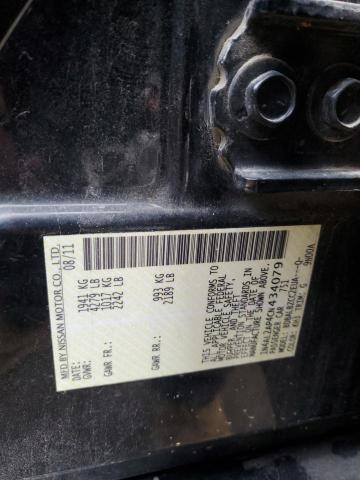 1N4AL2AP4CN434079 - 2012 NISSAN ALTIMA BASE BLACK photo 12