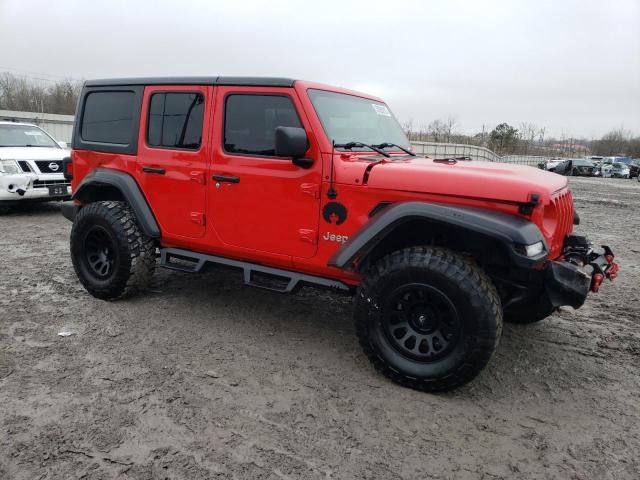 1C4HJXDG9JW109460 - 2018 JEEP WRANGLER U SPORT წითელი ფოტო 4